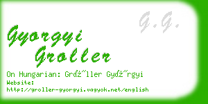 gyorgyi groller business card